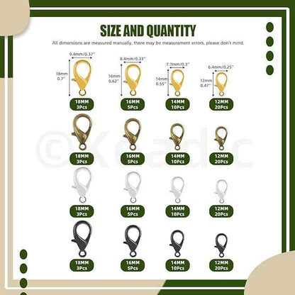 Keadic 1641Pcs Jewelry Making Tools with Findings Set Includes Jewelry Pliers, Cord End, Jump Rings, Lobster Clasps, Beading Wires, Earring Hooks, Screw Eye Pins for Earring Bracket Necklace Making