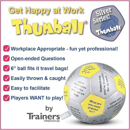 Trainers Warehouse 6" Thumball Collection, 32 Prompts for Conversation, Team Building, Relationship and Training