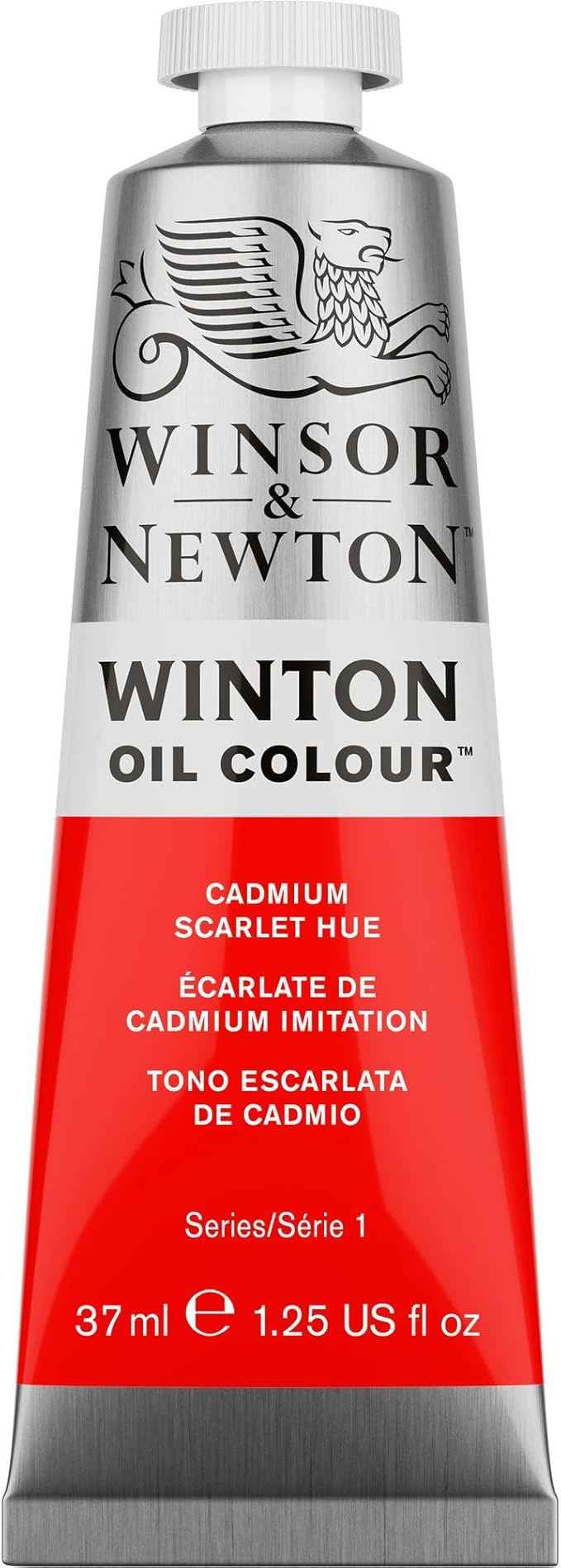 Winsor & Newton Winton Oil Color, 37ml (1.25-oz) Tube, Cadmium Scarlet Hue