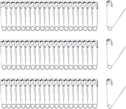 500 PCS 22mm / 7/8 Inch Safety Pins Heavy Duty Quilting Pins, Small Safety Pins Size 0, Silver Metal Sewing Pins, Mini Safety Pins for DIY Crafts Jewelry Making Baby Clothing (Nickel Plated)