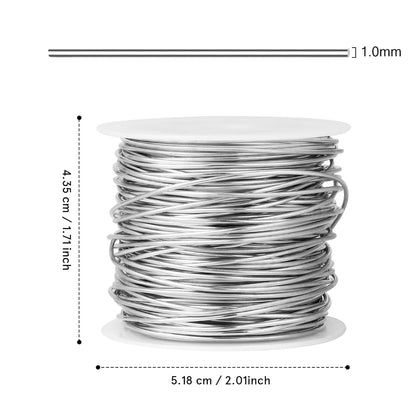 49FT Jewelry Wire 18 Gauge Tarnish-Resistant Copper Beading Wires Roll Bulk for DIY Crafts Jewelry Making, Silver Wire - Crafty Corner