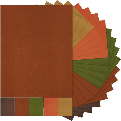Sinmoe 100 Sheets 5 Shades Cardstock Paper 8.5 x 11 Inches 180gsm Solid Core Printer Paper for Scrapbooking DIY Arts Crafts Making Office Home Supplies(Autumn Color)