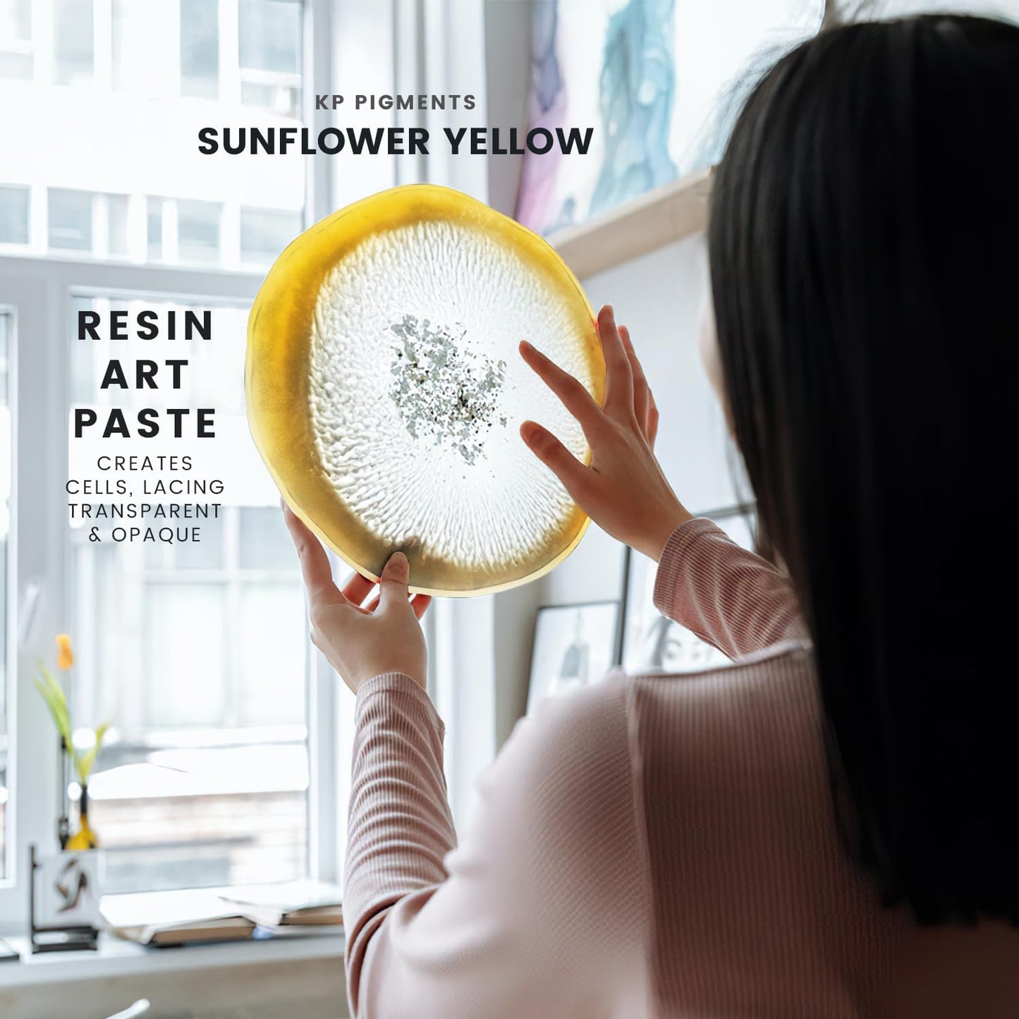 Epoxy Pigment Paste for Epoxy Resin, Tint/Pigment Paste with Spoon for Arts and Crafts, Jewelry, Resin Woodworking and More! (Sunflower Yellow)