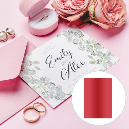 PATIKIL 11.7x8.3" Hot Stamping Foil Paper Sheet, 20 Sheets A4 Heat Transfer Hot Stamping Paper Foil for Leather DIY Logo Decor Craft Gift Package Scrapbook Card, Red