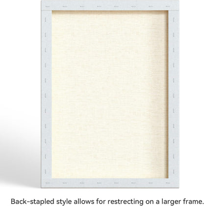 PHOENIX 18x24 Inch 2 Pack Gallery Canvas - 1.5 in Thick Large Canvases for Painting - Deep Edge 100% Cotton 11 Oz. Gesso Primed White Blank Professional Canvas Oil & Acrylic Paints