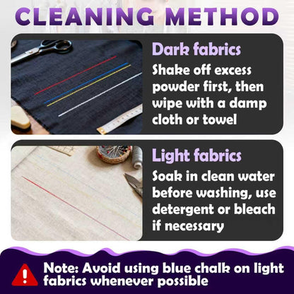 4PCS Sewing Chalk for Fabric, Wipeable and Washable Fabric Chalk for Sewing, Tailors Chalk for Fabric Etailed Marking on Fabrics, Cottons, Leathers - Blue, White, Red, Yellow
