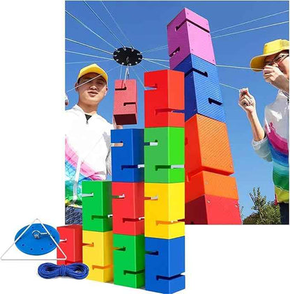 Team Building Adult Team Building Stacking Tower Game，Fun Collaborative & Challenging Activity Office School Group Ice Breaking Game