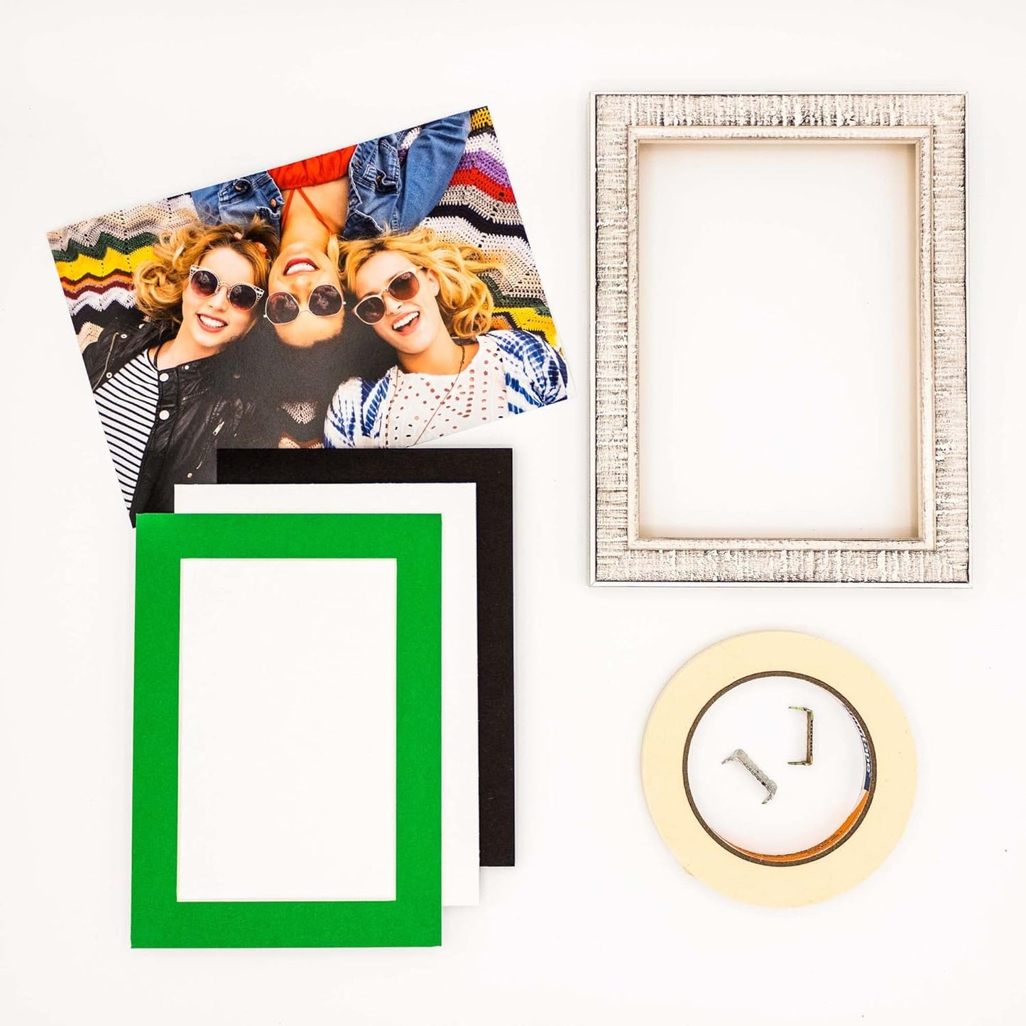 11x14 Mat for 8.5x11 Photo - Precut Bright Green Picture Matboard for Frames Measuring 11 x 14 Inches - Bevel Cut to Display Art 8.5 x 11 Inches - Acid Free ONE MAT with Backing Board & Clear Bag