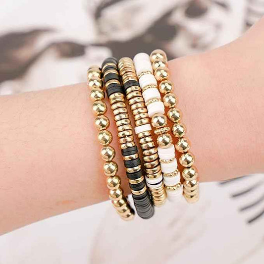 Gionlion 3000 Pcs Clay Beads Bracelets for Women Adults, Bracelet Making kit Golden Beads for Jewelry Making, Charms Bracelet Kit DIY Arts and Crafts Birthday Valentines Day Gifts