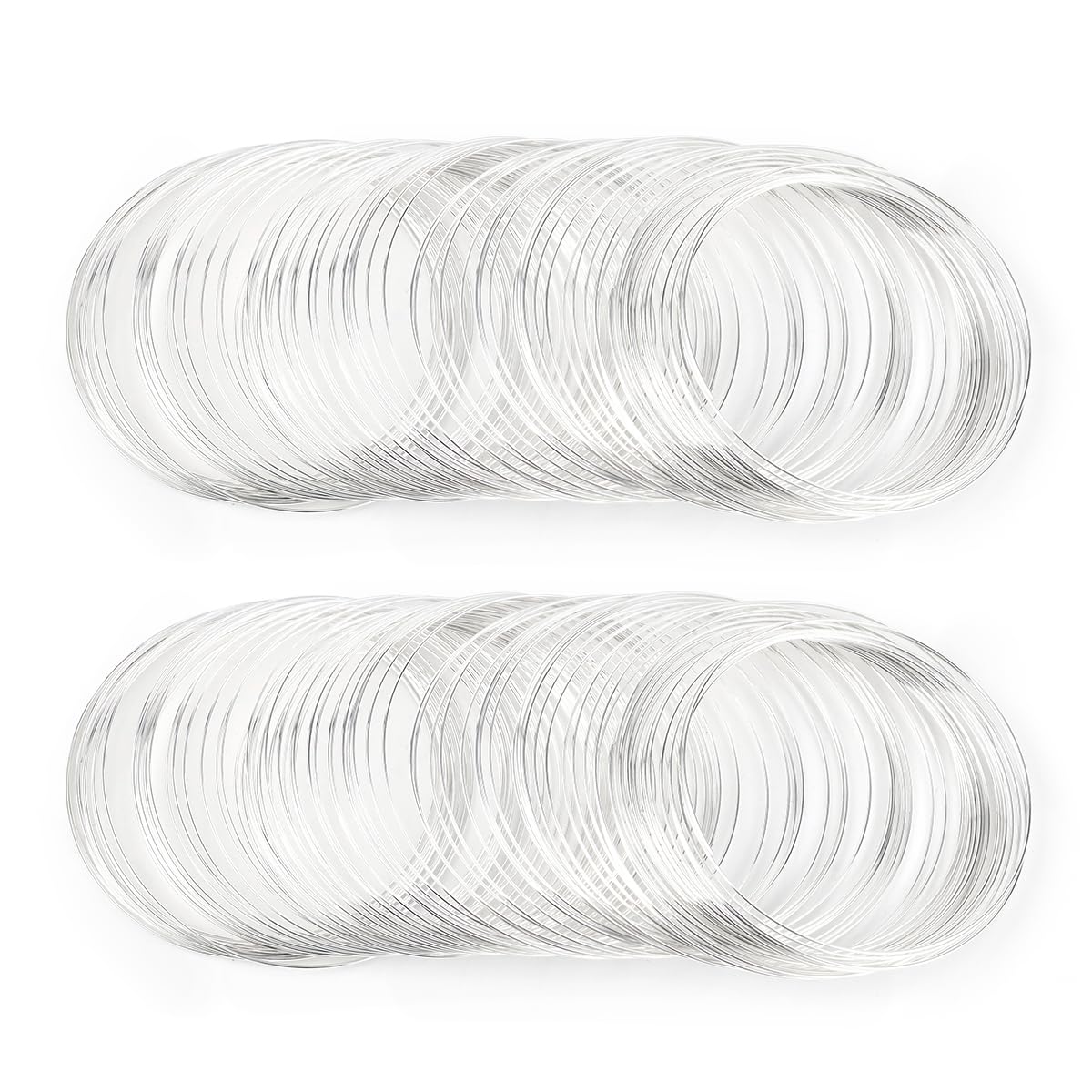 200 Loops Memory Steel Wire for Jewelry Making Supplies, 0.6mm Bangle Bracelet Wire Memory Beading Wire for Art Creation Necklace DIY Crafts Making (Silver) - Crafty Corner