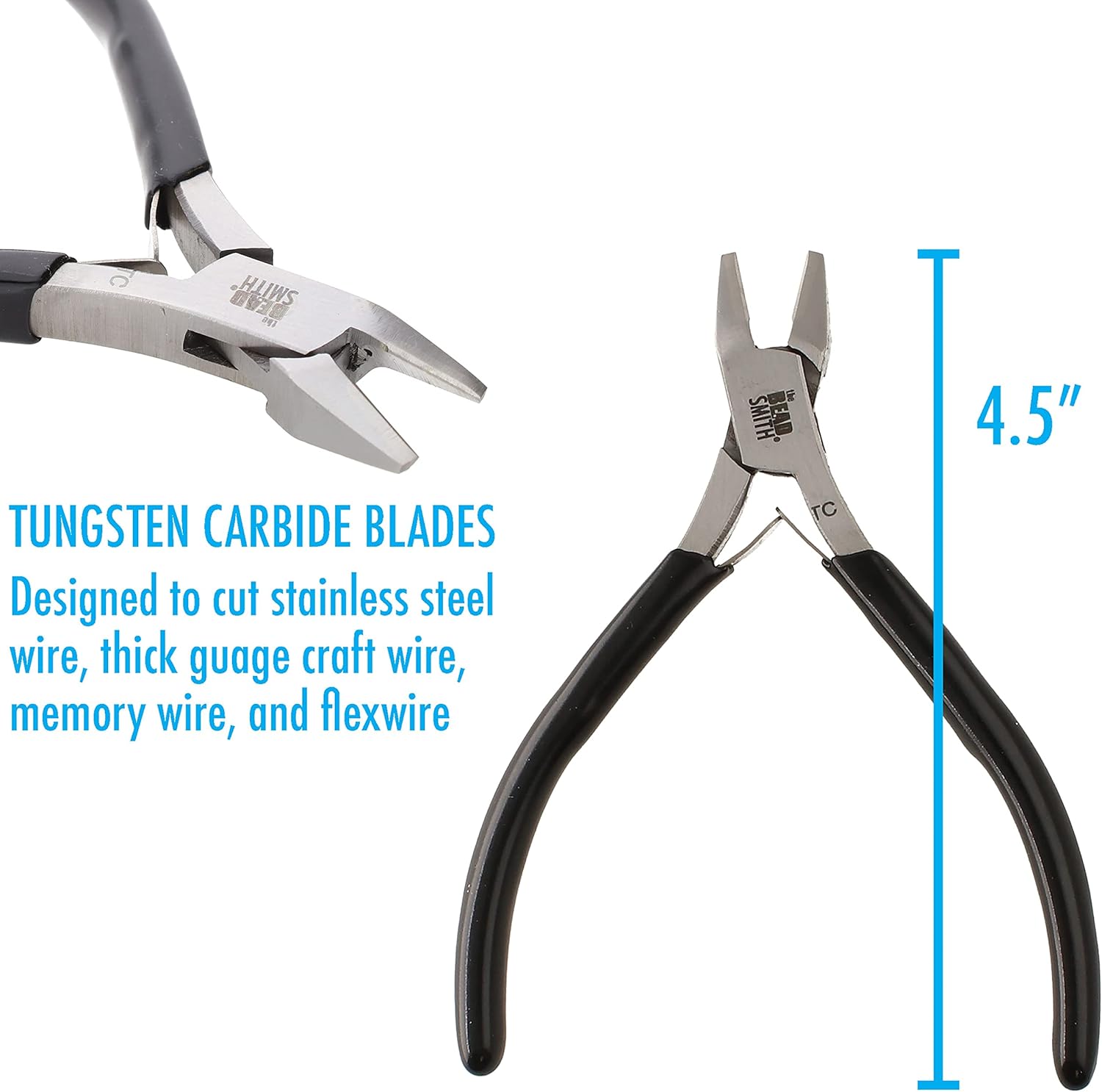 The Beadsmith Precision Series Pliers Set – 3-Piece Kit: Chain Nose, Round Nose and Flush Cutter with Tungsten Carbide Blades – Make Bracelets, Necklaces & Earrings – Tools for Jewelry Making - Crafty Corner