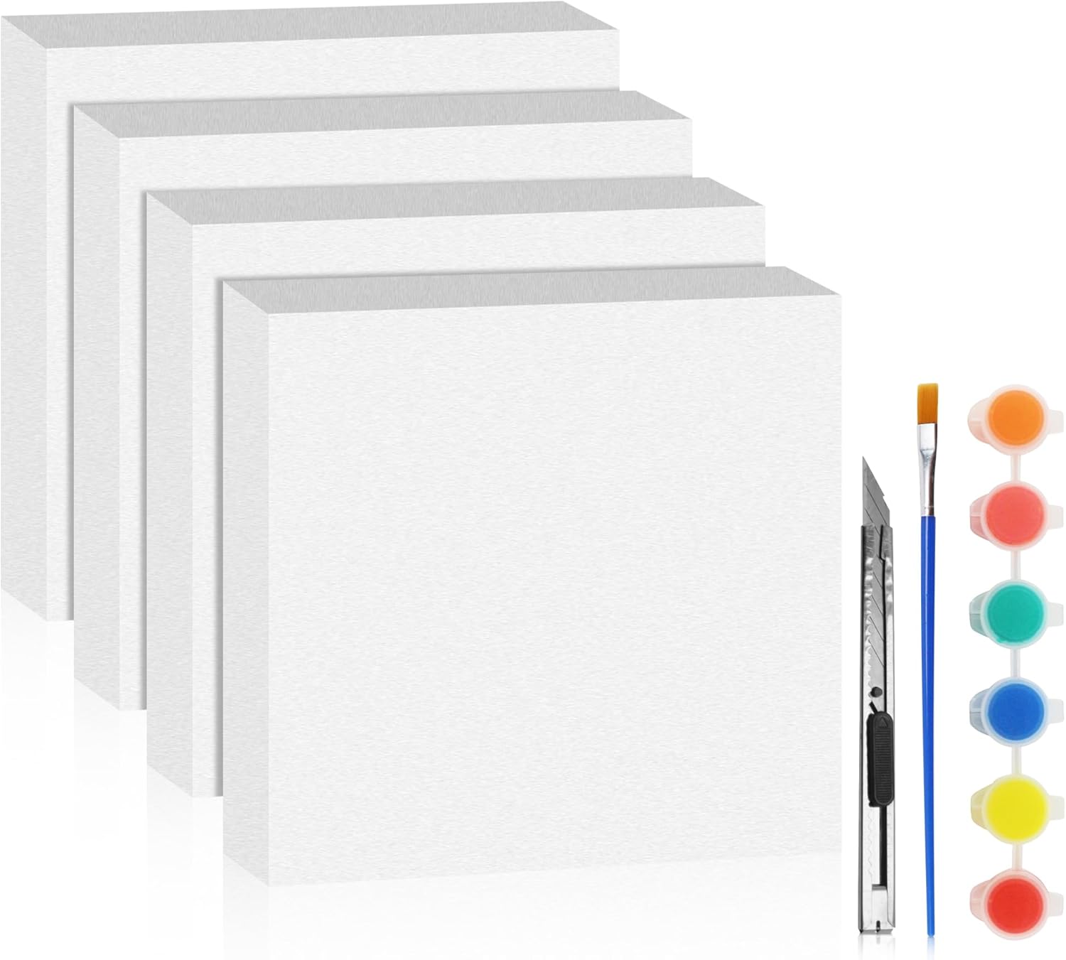 LuckyFoam White 4 Pack 12x12x2 inch Foam Sheets 2 Inch Thick Polystyrene Rectangles XPS Foam Board Craft for Insulating DIY Modeling Art Supplies - Crafty Corner