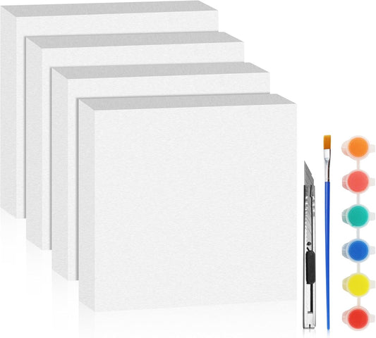 LuckyFoam White 4 Pack 12x12x2 inch Foam Sheets 2 Inch Thick Polystyrene Rectangles XPS Foam Board Craft for Insulating DIY Modeling Art Supplies - Crafty Corner