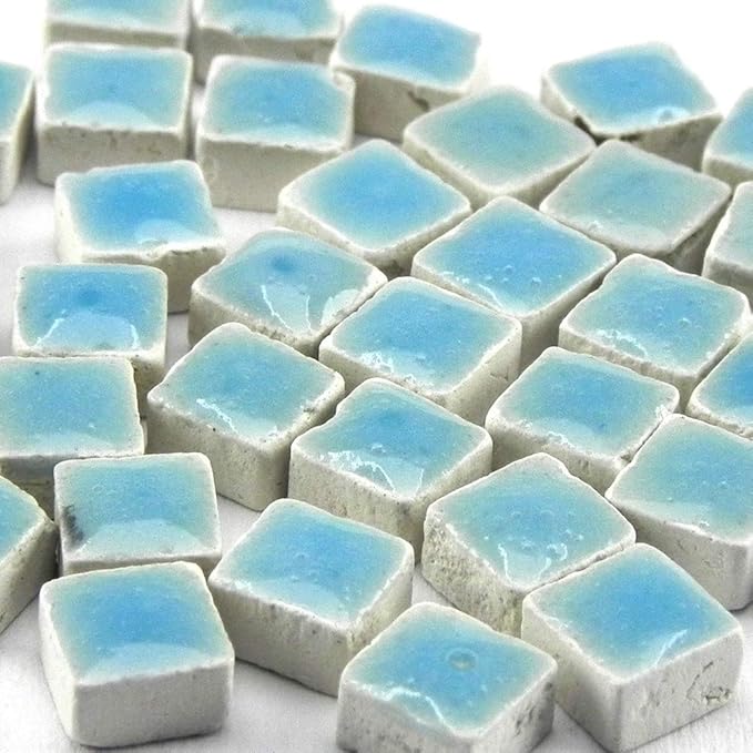 Micro Mosaic Tiles 3/16inch 5x5mm, 1000 pcs, Pastel Blue, WB05