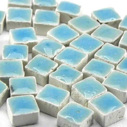 Micro Mosaic Tiles 3/16inch 5x5mm, 1000 pcs, Pastel Blue, WB05