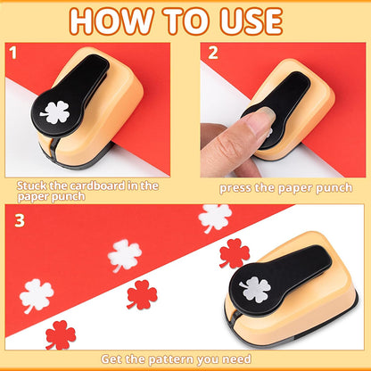 Craft Holes Punch, Paper Punchers Scrapbook Punches, 5PCS Hole Punch Shapes Hole Puncher for Crafts Papers, Cutters for Paper Crafts DIY Handmade Crafting Scrapbook Tools Cards Arts Fun Projects - Crafty Corner