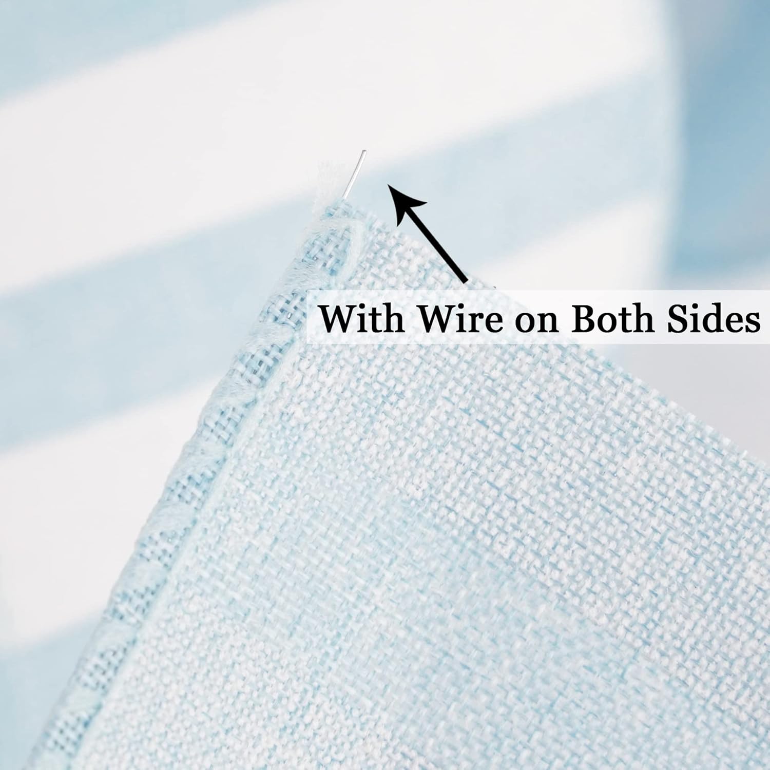 MEEDEE Blue White Stripe Ribbon 2.5 Inch Light Blue Wired Ribbon for Baby Boy Wreath, Baby Shower Elephant Wreath Diaper Cake Supplies, 10 Yards - Crafty Corner