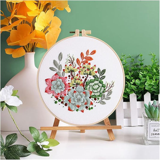ZQB Haven Needle Point Kits Adults Leisure Life Series Starter for Adult Stamped Pattern with Instructions Art Projects(C4)