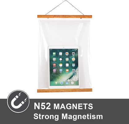 WITCOLOR Magnetic Poster Hanger Frame, Teak Magnet Poster Frame 12x16 12x18 12x36 for Paintings, Photos, Maps, Scrolls, Picture, Canvas Works and Art Prints