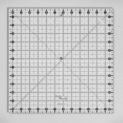Non-Slip Square Quilt Template Ruler (12.5" x 12.5")