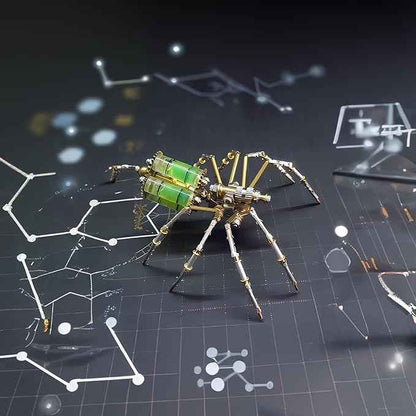 Mechanical Metal DIY 3D Insect Brass Puzzle Model Kits Puzzle for Adults, Steampunk Electric Mechanical, Assembly DIY Gift Craft Hobby for Men for Family and Friends(Gatling Spider)