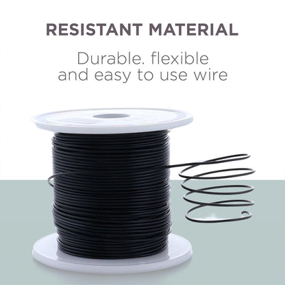 UTILE Bonsai Wire - Armature Aluminum Wire 100 ft 17 Gauge 1.4 mm Bonsai Training Wire, Tree Kit, Plant, Sculpting, Crafts, Bendable, Gardening, Beading and Jewelry Making (Copper, Black)