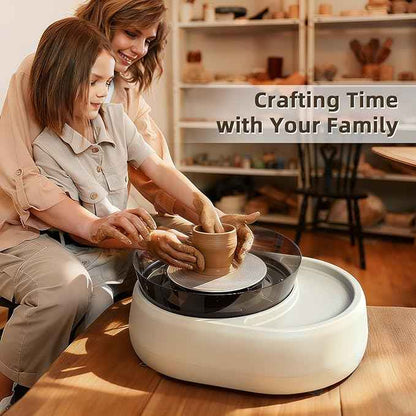 Pottery Wheel for Beginners - Upgraded Pottery Wheel with 6" Turntable with Two-Way Rotation, 2.2lb Clay, Art Supplies Sculpting Tools, Craft Gifts for Teens Kids Adults (Grey)