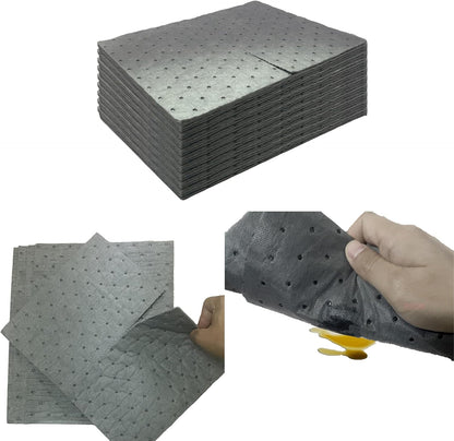 Oil Absorbent Pads | 13"x9.8" Garage Mats | Drip & Spill Universal Pads for Automotive - Absorbing Oil, Liquids, Antifreeze, Brake Fluid, Grease, Coolant | Concrete & Metal Protection,30-Pack