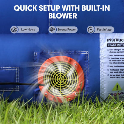 Inflatable Carnival Game with Built-in Blower, Portable Fun Toss Game for Backyard, Outdoor Carnival & Party