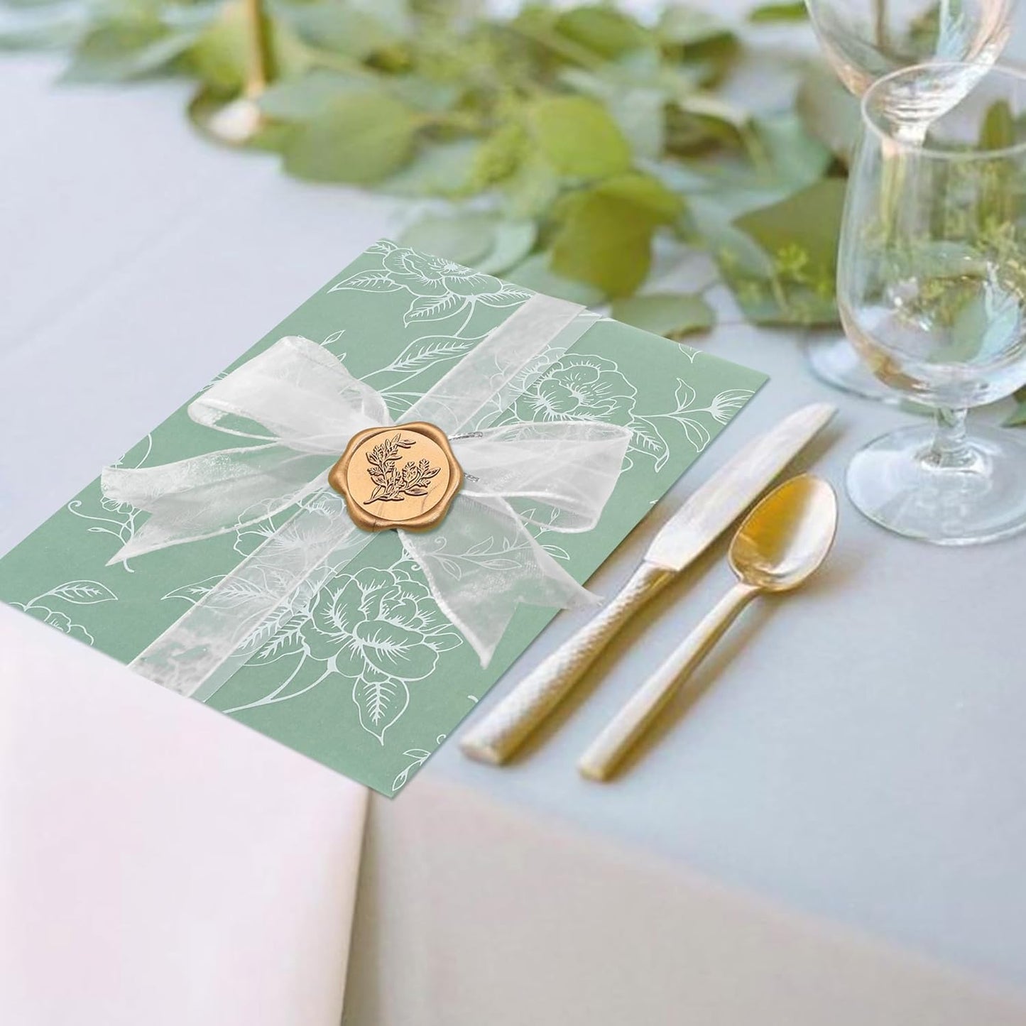 SWANGSA 50 Pack Vellum Jackets for 5x7 Invitations, Elegant White Rose Vellum Paper, 115GSM Translucent Invitation Sleeve Wraps for Wedding Bridal Baby Shower Birthday Envelopes