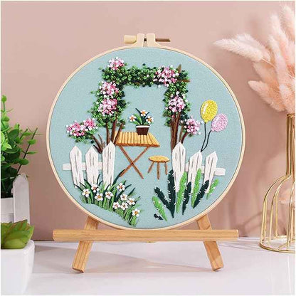 Act Iron Embroidery Starter Kit Leisure Life Series Starter for Adult Stamped Pattern with Instructions Crafts for Adults(C12)