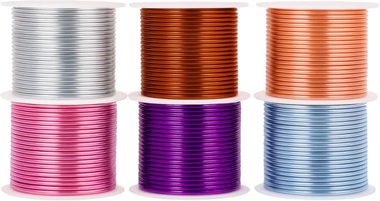 Mandala Crafts 13 Gauge Anodized Aluminum Craft Wire for Jewelry Making - 300 FT Colored Flexible Silver Copper Purple Pink Brown Ice Blue Wire - Bendable for Bonsai Armature Crafting Sculpting - Crafty Corner