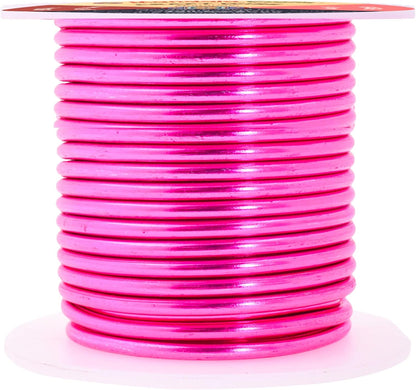 Mandala Crafts 8 Gauge Anodized Aluminum Craft Wire for Jewelry Making - 32 FT Colored Flexible Hot Pink Wire - Bendable for Bonsai Armature Crafting Sculpting - Crafty Corner