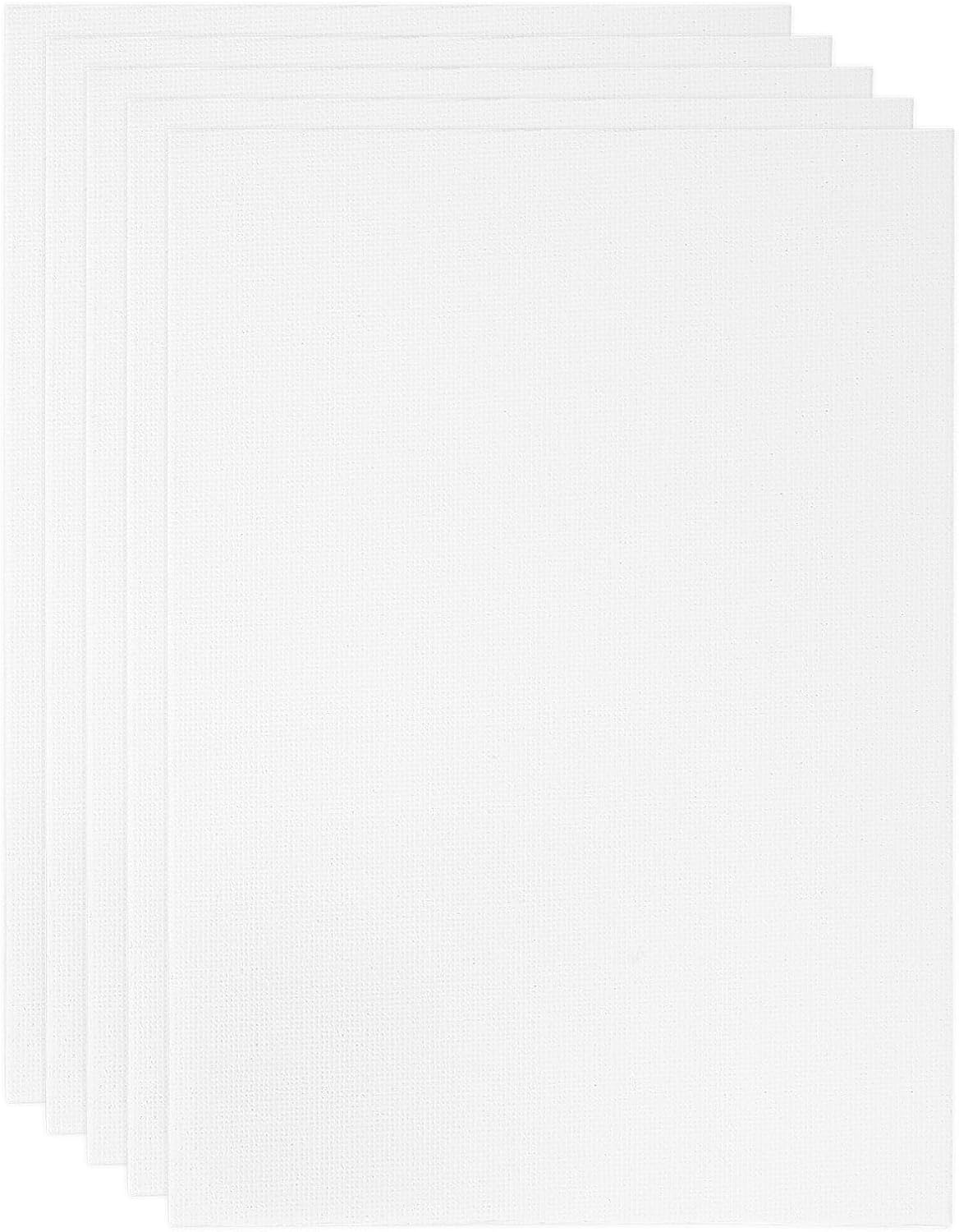 PATIKIL 5x7 Canvas Boards for Painting, 6 Pack 100% Cotton Square Triple Primed Stretched Blank Art Canvas Panel Bulk Thin for Acrylic, Oil, Tempera Paints, White