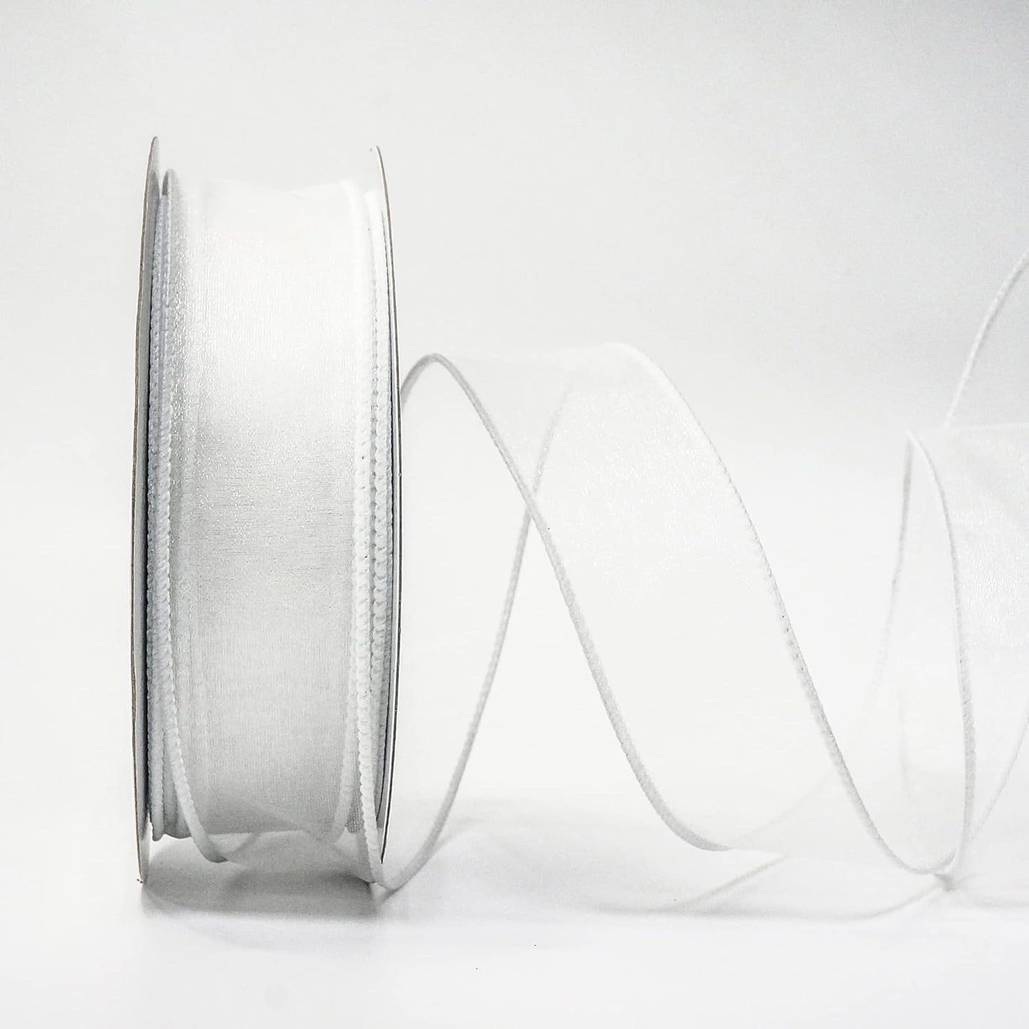 CT CRAFT LLC Sheer Organza Wired Ribbon 1.5" x 50Yards White for Wedding Chair Bow Flora Bouquet Gift Wrapping Christmas Tree Home Decor Wreath - Crafty Corner