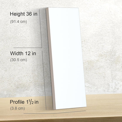 PHOENIX 12x36 Inch 3 Pack Gallery Canvas - 1.5 in Thick Extra Large Skinny Canvases for Painting - Deep Edge 100% Cotton 11 Oz. Gesso Primed White Blank Professional Canvas Oil & Acrylic Paints