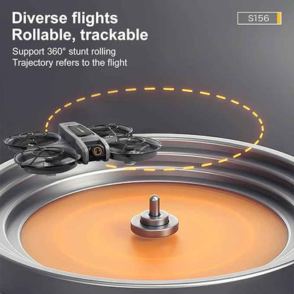 Drone With Large Screen Remote Control (4.92in) , Mini Airplane with Dual Cameras, 2 Batteries, 360° Flips, Full Propeller Guard Protection for Anti-Collision, Brushless Motor, Hovering, Quadcopter with Optical Flow Positioning, RC Helicopter for Adult...
