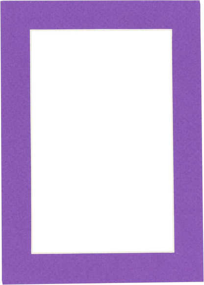 5x7 Mat for 8.5x11 Frame - Precut Mat Board Acid-Free Show Kit with Backing Board, and Clear Bags Purple 5x7 Photo Matte Made to Fit a 8.5x11 Picture Frame Matboard for Framing, Pack of 1 Mat