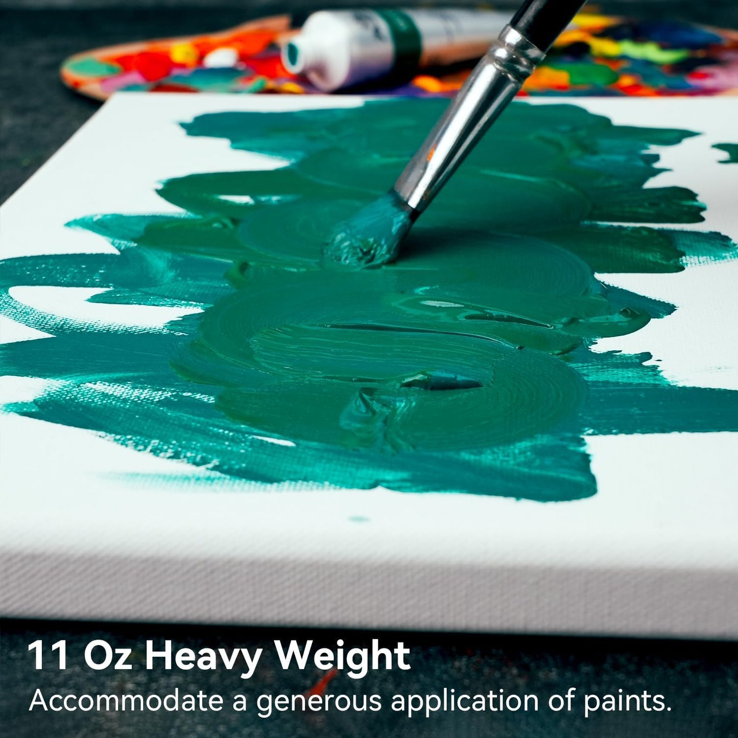 PHOENIX 12x36 Inch 3 Pack Artist Canvas - Large Skinny Stretched Canvases for Painting - 3/4 Inch Profile, 100% Cotton 11 Oz. Gesso Primed White Blank Professional Canvas Oil & Acrylic Paints