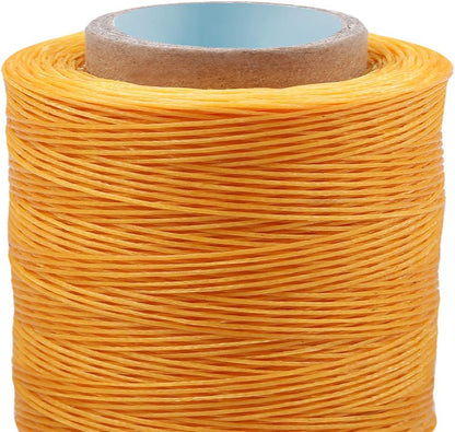 284 Yards Waxed Thread, 210D Heavy Duty Upholstery Wax Thread for Leather Sewing,0.8mm Flat Waxed Linen Cord for Bookbinding/Shoe Repairing/Leather Projects