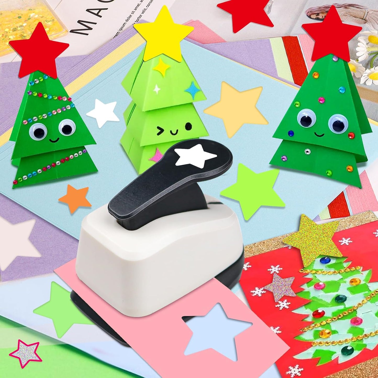 Star Hole Punch, Star Paper Punch, Stars Punches for Paper Crafts, StarPuncher for Crafts, 1 inch Stars Shaped Hole Punches, Crafts Puncher for Scrapbooking DIY Papers Projects - Crafty Corner