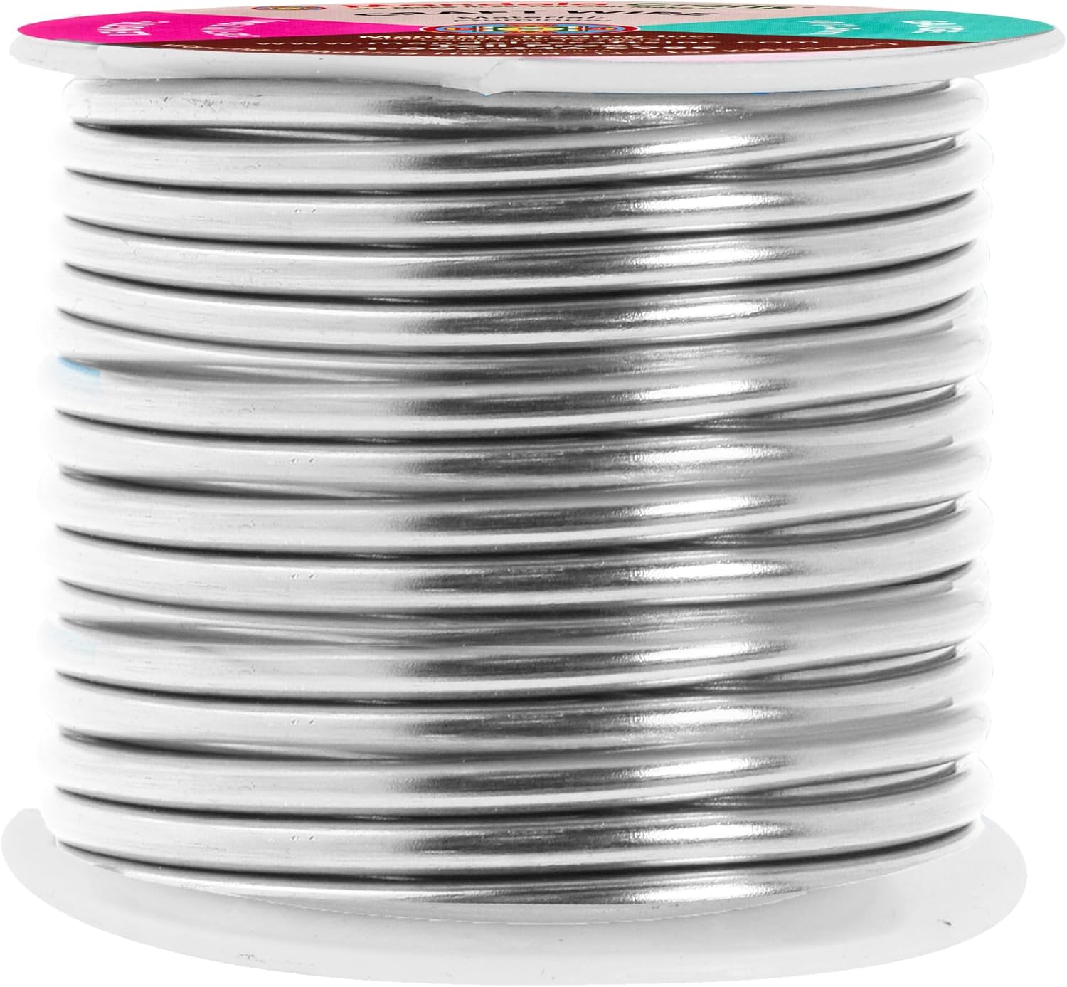 Mandala Crafts 10 Gauge Anodized Aluminum Craft Wire for Jewelry Making - 32 FT Colored Flexible Silver Wire - Bendable for Bonsai Armature Crafting Sculpting - Crafty Corner