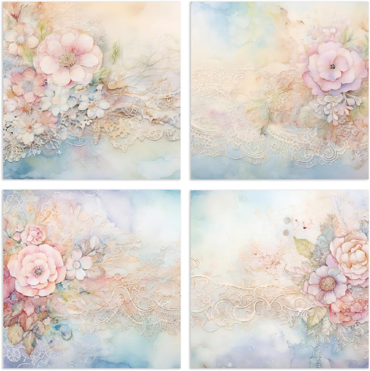 YASMEN 24 Sheets Scrapbook Paper Pads, 6X6 Single-Sided Cardstock Paper, Decorative Craft Paper, Flowers Pattern Paper Pack, DIY Decopodge Papers, Journal Scrapbooking Supplies, Card Making Supplies - Crafty Corner