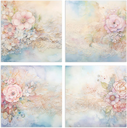 YASMEN 24 Sheets Scrapbook Paper Pads, 6X6 Single-Sided Cardstock Paper, Decorative Craft Paper, Flowers Pattern Paper Pack, DIY Decopodge Papers, Journal Scrapbooking Supplies, Card Making Supplies - Crafty Corner
