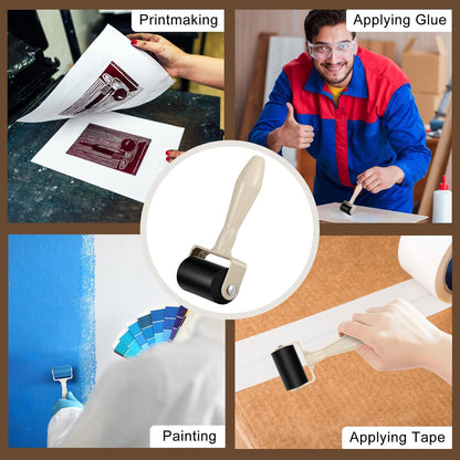 Frienda 30 Pcs Rubber Brayer Rollers 1.9 Inch Rubber Ink Roller for Gluing Printing Inking Block Paper Crafting Press Printmaking Wallpaper Stamping Scrapbooks Crafting Art DIY