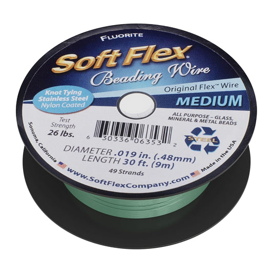 Soft Flex 49 Strand Beading Wire - Medium 0.19 Diameter - 30 Feet Nylon Design Wire - Crafty Corner