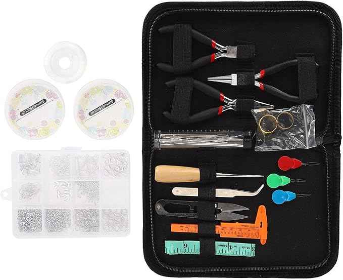 YedaHcy Jewelry Making Supplies Kits, DIY Accessory Set with Tools, Beads, Wires for Craft Lovers, Complete Starter Kit with Storage Box and Bag