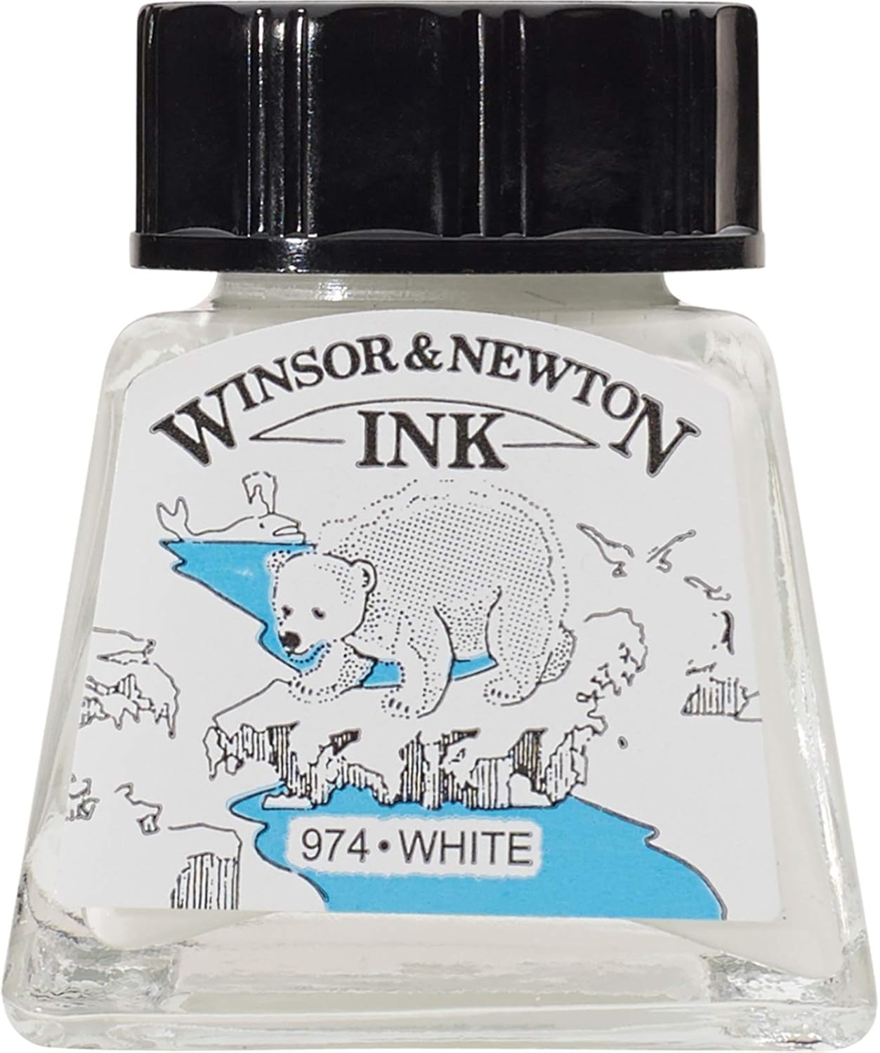 Winsor & Newton Drawing Ink, 14ml Bottle, White - Crafty Corner