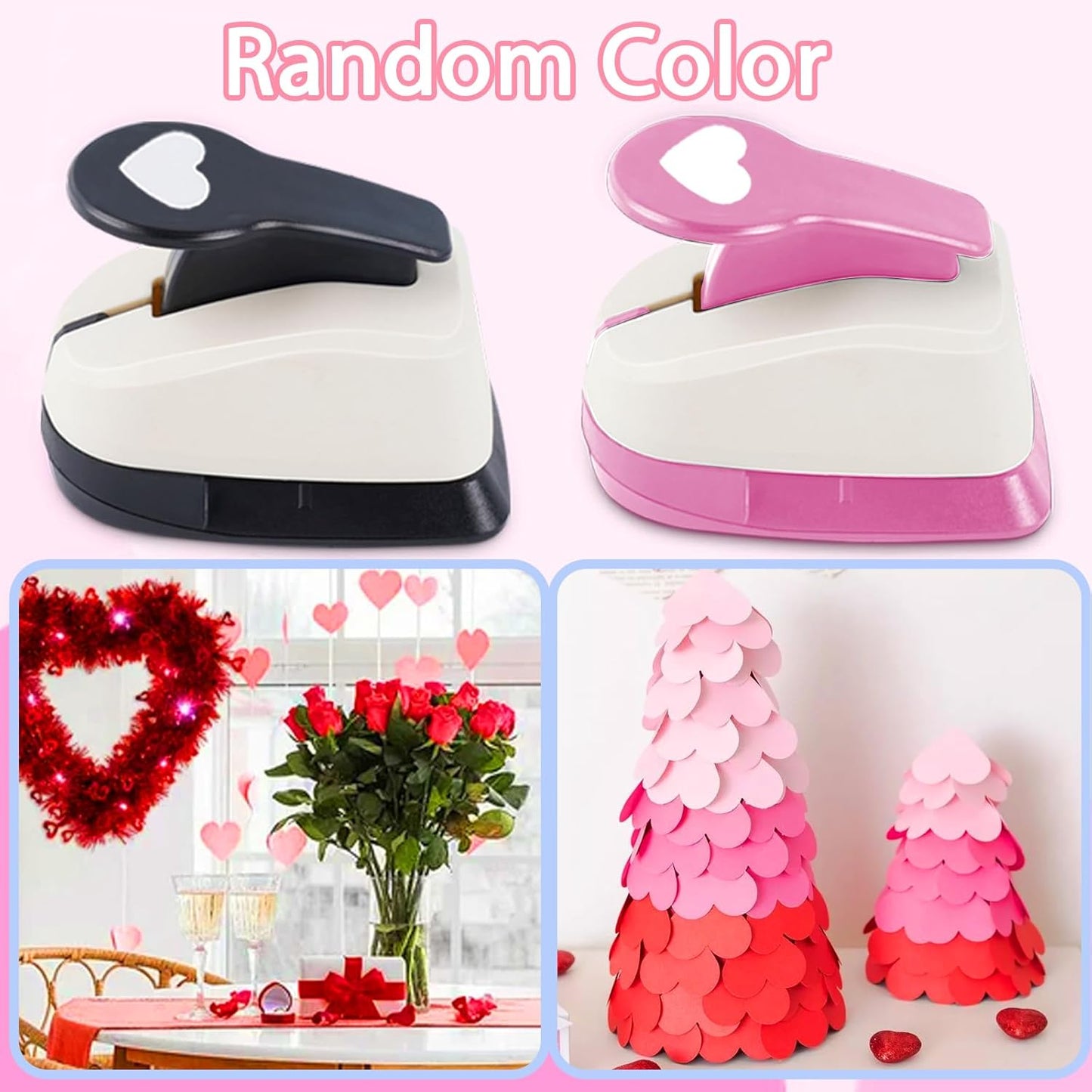 Heart Hole Punch, Paper Punches, HeartPunches for Paper Crafts, Heart Puncher, Hole PuncherHeart, Shaped Hole Punch, 1 inchHeart Paper Punch, 5/8 inch HeartHolePuncher, 3/8 inch Hole Punches Set - Crafty Corner