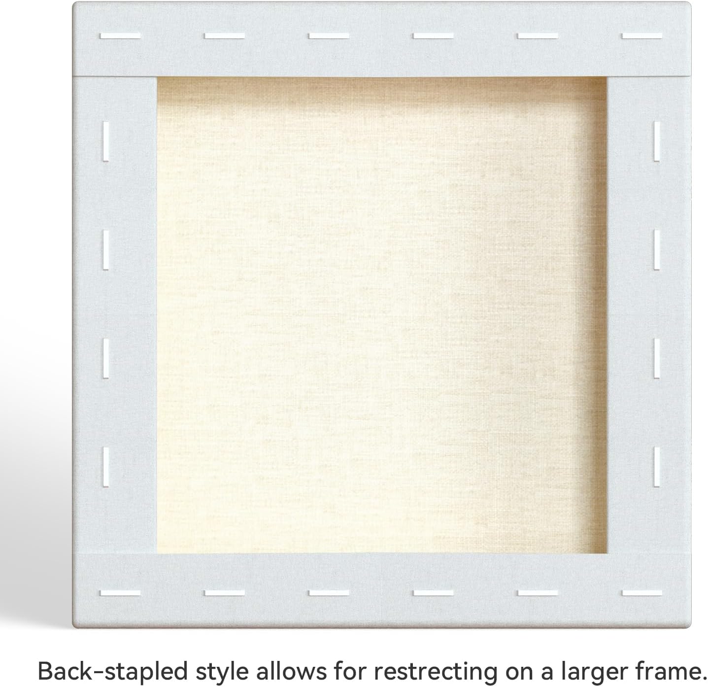 PHOENIX 10x10 Inch 3 Pack Gallery Canvas - 1.5 in Thick Square Canvases for Painting - Deep Edge 100% Cotton 11 Oz. Gesso Primed White Blank Professional Canvas Oil & Acrylic Paints